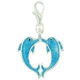 Dolphins Circle Clasp Charm