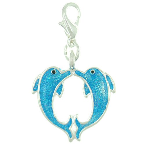 Dolphins Circle Clasp Charm