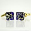 Handmade Murano Glass Cufflinks - Gemelli Blue