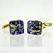 Handmade Murano Glass Cufflinks - Gemelli Blue