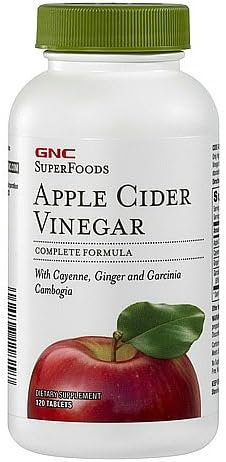 GNC SuperFoods Apple Cider Vinegar, Tablets 120 ea (Pack of 1)