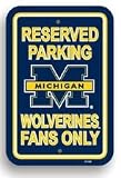 NCAA Michigan Wolverines 12-by-18 inch Plastic Parking Sign