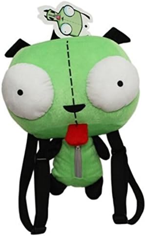 New 14" Green Alien Invader Zim Gir~ Cute Plush Backpack Bag/ Tag Good Gift