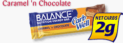 Balance Bar 598 CNC Carbwell Bars - Box of 15 Caramel n Chocolate by Balance Bar