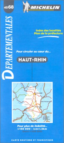 City Travel Guides Discounted  Livres : Carte routière : Haut-Rhin, 4068, 1/150000