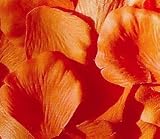 200 Silk Rose Petals Wedding Favors - Solid Colors - Orange