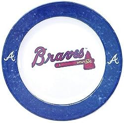 Atlanta Braves 4 Piece Dinner Plate Set - Baseball Sports Merchandise