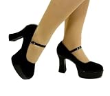 Women's Wide Width Mary Jane Gothic Platform Strappy Rockabilly Shoes Size 7