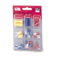 Gardner Bender TK-40 Slide Card Electrical Assorted Terminal Kit, Ring and spade terminals, butt splices, female disconnects, 22-10 AWG, 40-Piece