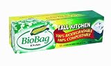 BioBag Tall Kitchen Compostable Bags (13 Gallon), 12-Count Boxes (Pack of 4)