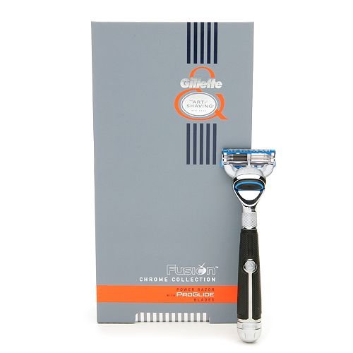 The Art of Shaving Fusion Chrome Collection - Power Razor with Proglide Blades 2 piece
