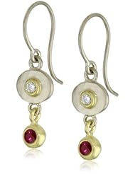 Annie Fensterstock Discs with Drop Earrings