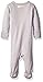 L'ovedbaby baby girls Organic Cotton Footed Sleeper Footie, Light Gray, 0-3 Months US