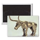 Figure of a bull, from the Maikop burial.. - 3x2 inch Fridge Magnet - large magnetic button - Magnet