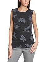 edc by Esprit Top Leo Print 035CC1K022 (Negro)