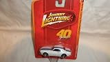 JOHNNY LIGHTNING R5 WHITE WITH RACING BLUE STRIPS 1967 PONTIAC FIREBIRD DIE-CAST