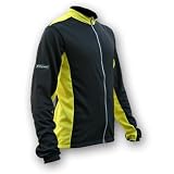 Cool Flo Long Sleeve High-Wicking Cycling Jersey Black/Yellow - XXLarge