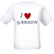 I LOVE GARREN - Name-series - White T-shirt