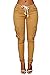 COCOLEGGINGS Womens Solid Color Stretch Pockets Drawstring Waistband Pants