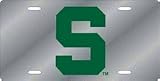 Michigan State Spartans Silver Laser Cut License Plate