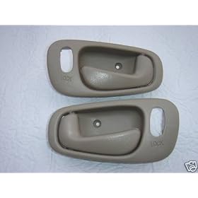 1998 1999 2000 2001 2002 Geo Prizm Power Lock TAN LH Drivers Side and RH Passengers Side Inside Door Handles for Left Hand Driver and Right Hand Passenger Interior Handle 98 99 00 01 02 for Power Locks and Manual Windows ONLY