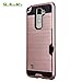 LG Stylo 2/Stylus 2/Stylo 2V/G Stylo 2 case,AnoKe [Card Slots Holder][Not Wallet] Hard Silicone Rubber Hybrid Armor Shockproof Protective Holster Case for K540 LS775 VS835 KLS Rose Gold