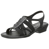 Easy Street Womens Malibu Sandal,Black,9.5 N