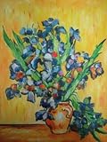 Irises by Vincent Van Gogh - Gallery Wrapped, Stretched Canvas Oil Painting - Size 8x10
