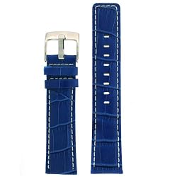 Watch Band Leather Blue Sport Model 22 millimeter Tech Swiss