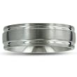 8MM High Polish Matte Finish Mens Titanium Wedding Band Ring, Available Ring Sizes - 7 - 13.5