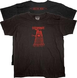 Dr. Doctor Who Exterminate Black T-shirt Tee