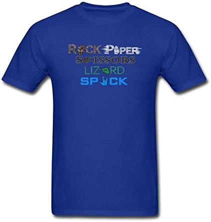 EHFKE Men's T-Shirts Rock Paper Scissors Lizard Spock Funny Big Bang Theory