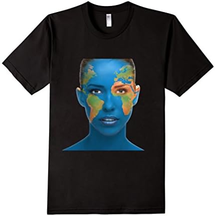 Men's World Citizen Artists World Face T Shirt Medium Black