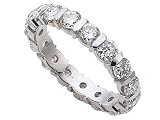 2.55 cts Round Diamonds Eternity Band - Platinum, 14kt White or Yellow Gold
