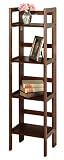 FTS - Book Case Shelf -4- Shelvers Foldable Antique Walnut Finish 136-108-08