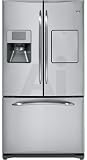 Review GE  / GE Profile PFSS6SMXSS 25.8 cu. ft. French-Door Refrigerator with 4 Slide-Out/Spillproof Glass Shelves, QuickSpace Shelf, External Ice/Water Dispenser, TurboCool/Freeze Settings and LED Lighting: With Refreshment Center