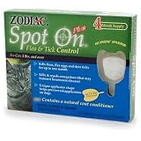 Zodiac Spot On PLUS Flea & Tick Control For Cats  5Lbs. and Over 4-pack