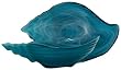 Colorful Art Glass Medium Tiel Seashell Bowl 9"L x 6"W