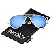 zeroUV - Classic Metal Frame Spring Hinges Color Mirror Lens Aviator Sunglasses 58mm