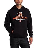 NFL Men's Cincinnati Bengals Critical Victory V Long Sleeve Hooded Fleece Pullover (Black, X-Large)
