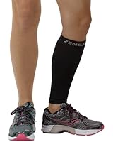 Zensah Calf / Shin Splint Compression Sleeve - Treat Shin Splints and Calf Strains - Compression Sleeve for Running, Basketball, Tennis, Hiking and Jogging - Shin Compression Sleeve (SINGLE SLEEVE)