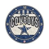 NFL Stained Glass Wall Clock - Dallas Cowboys Collectible Decor