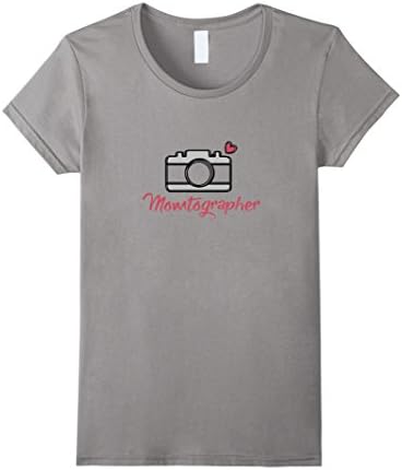 Momtographer T-shirt for Photographer Photography Moms - Female XL - Slate