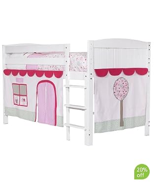 Cake Shop Playhouse Curtains for 2ft 6" Raised Bed