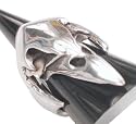 Cool Bird Skull Bone Beak Spike Claw Silver Tone Pewter Ring
