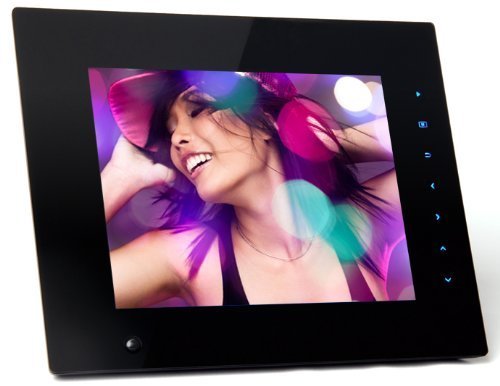 Deluxe NIX 8-Inch Digital Picture Frame, Rechargeable Battery & Motion Sensor turns frame ON/OFF automatically when it senses you nearby! 2GB