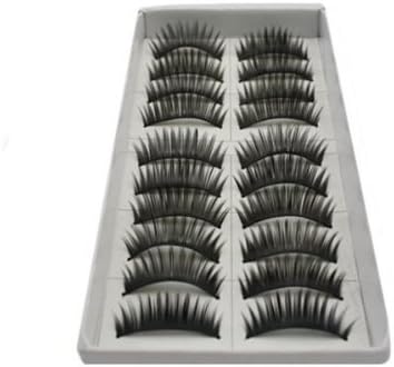 10 Pair Long Black False Eyelashes Eye Lashes Makeup