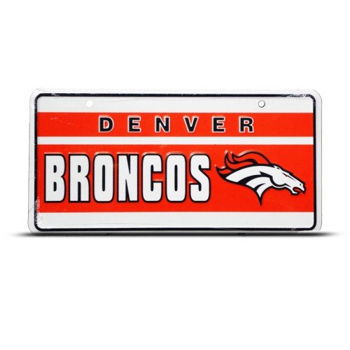 Denver Broncos Metal Nfl Sport License Plate Wall Sign Tag