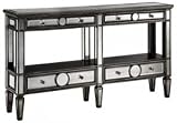 4 Drawer Wood Console Table with