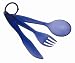 GSI Outdoors Polypropylene Knife Spoon And Fork - 3 PIECE - ring cutlery set